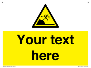 Custom Warning sudden drop in swimming or leisure pools